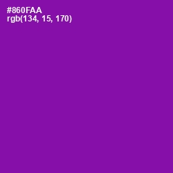 #860FAA - Violet Eggplant Color Image