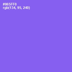 #865FF0 - Medium Purple Color Image