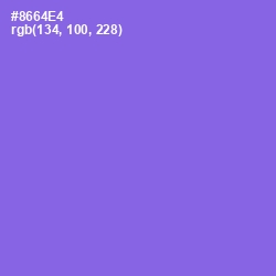 #8664E4 - Medium Purple Color Image