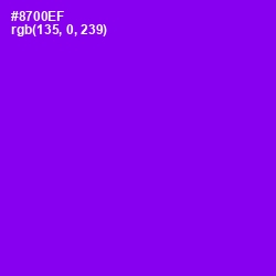 #8700EF - Electric Violet Color Image