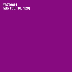 #870A81 - Violet Eggplant Color Image