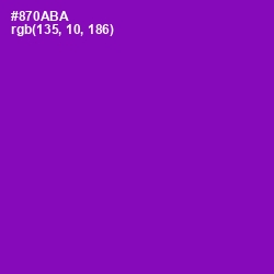 #870ABA - Violet Eggplant Color Image