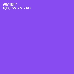 #874BF1 - Medium Purple Color Image