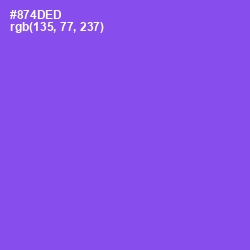 #874DED - Medium Purple Color Image