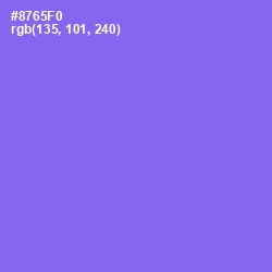 #8765F0 - Medium Purple Color Image