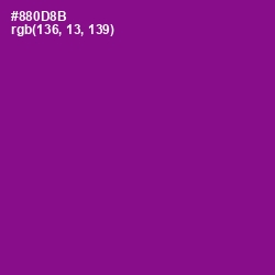 #880D8B - Violet Eggplant Color Image