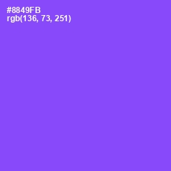 #8849FB - Medium Purple Color Image