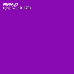 #890AB3 - Violet Eggplant Color Image