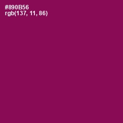 #890B56 - Cardinal Pink Color Image