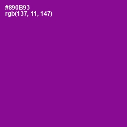 #890B93 - Violet Eggplant Color Image