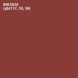 #893B38 - Sanguine Brown Color Image