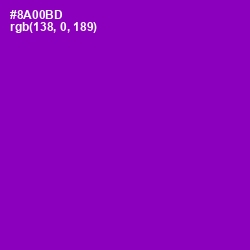 #8A00BD - Violet Eggplant Color Image