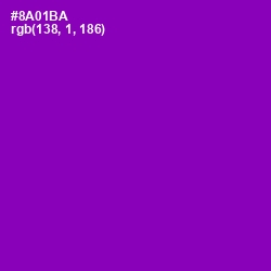 #8A01BA - Violet Eggplant Color Image