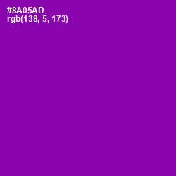 #8A05AD - Violet Eggplant Color Image