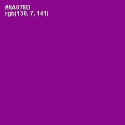 #8A078D - Violet Eggplant Color Image