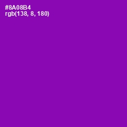 #8A08B4 - Violet Eggplant Color Image