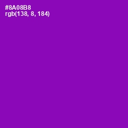 #8A08B8 - Violet Eggplant Color Image