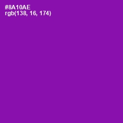 #8A10AE - Violet Eggplant Color Image