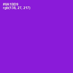 #8A1BD9 - Electric Violet Color Image