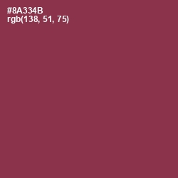 #8A334B - Solid Pink Color Image