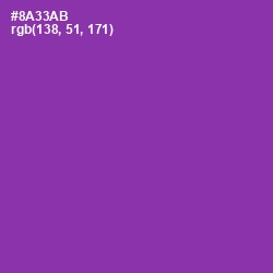 #8A33AB - Vivid Violet Color Image