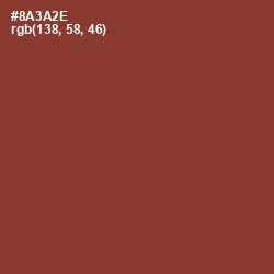 #8A3A2E - Burnt Umber Color Image