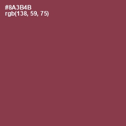 #8A3B4B - Solid Pink Color Image