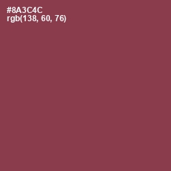 #8A3C4C - Solid Pink Color Image