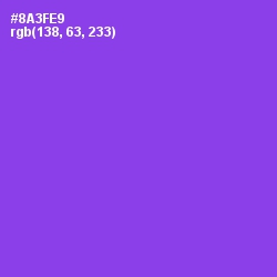 #8A3FE9 - Electric Violet Color Image