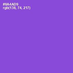 #8A4AD9 - Amethyst Color Image