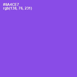 #8A4CE7 - Medium Purple Color Image