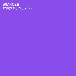 #8A4CEB - Medium Purple Color Image