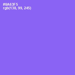 #8A63F5 - Medium Purple Color Image