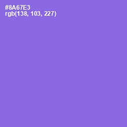 #8A67E3 - Medium Purple Color Image