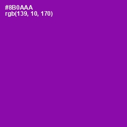 #8B0AAA - Violet Eggplant Color Image