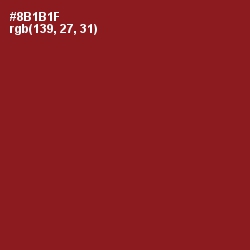 #8B1B1F - Falu Red Color Image