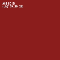#8B1D1D - Falu Red Color Image