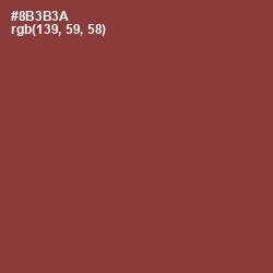 #8B3B3A - Sanguine Brown Color Image