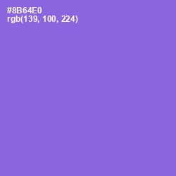 #8B64E0 - Medium Purple Color Image