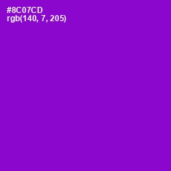 #8C07CD - Electric Violet Color Image