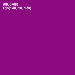 #8C0A80 - Violet Eggplant Color Image