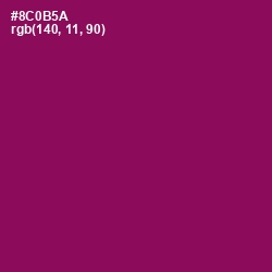 #8C0B5A - Cardinal Pink Color Image