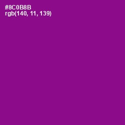 #8C0B8B - Violet Eggplant Color Image