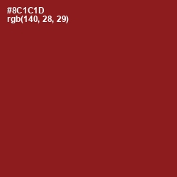 #8C1C1D - Falu Red Color Image