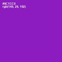 #8C1CC0 - Electric Violet Color Image