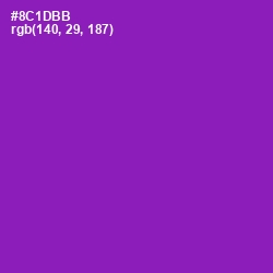 #8C1DBB - Violet Eggplant Color Image