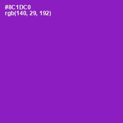 #8C1DC0 - Electric Violet Color Image