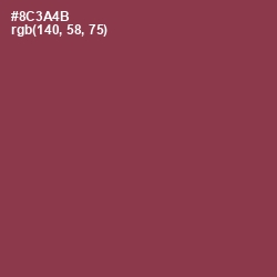 #8C3A4B - Solid Pink Color Image