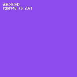 #8C4CED - Medium Purple Color Image