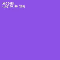 #8C50E4 - Medium Purple Color Image